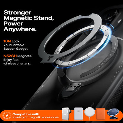 TORRAS For iPhone 17  Ostand Q3 Air Series Magnetic Case with Kickstand Shockproof PC + TPU Phone Cover