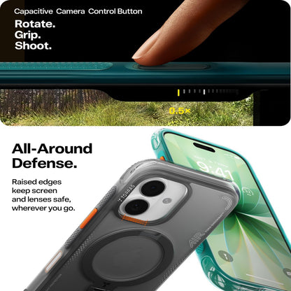 TORRAS For iPhone 17  Ostand Q3 Air Series Magnetic Case with Kickstand Shockproof PC + TPU Phone Cover