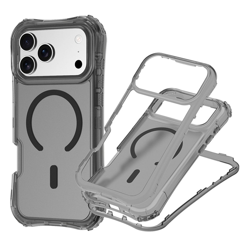 For iPhone 17 Pro Max Magnetic Phone Case Soft-touch 2-in-1 PC+TPU Shockproof Cover Compatible with MagSafe