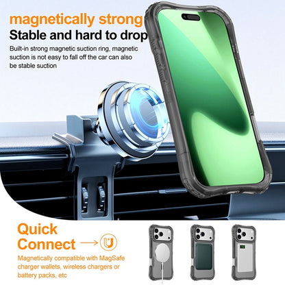 For iPhone 17 Pro Max Magnetic Phone Case Soft-touch 2-in-1 PC+TPU Shockproof Cover Compatible with MagSafe