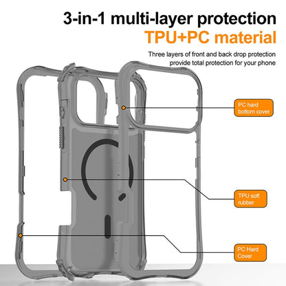 For iPhone 17 Pro Max Magnetic Phone Case Soft-touch 2-in-1 PC+TPU Shockproof Cover Compatible with MagSafe
