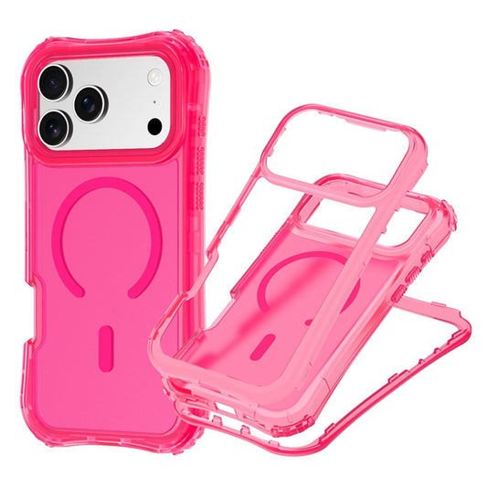 For iPhone 17 Pro Max Magnetic Phone Case Soft-touch 2-in-1 PC+TPU Shockproof Cover Compatible with MagSafe