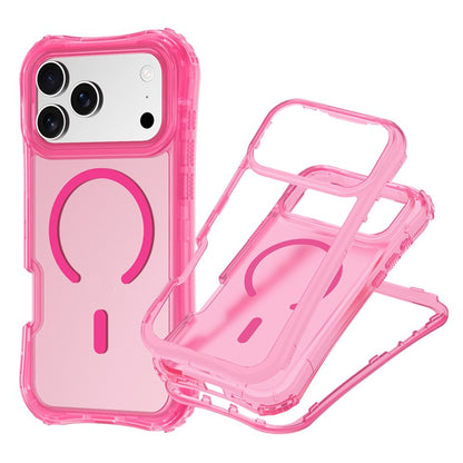 For iPhone 17 Pro Max Magnetic Phone Case Soft-touch 2-in-1 PC+TPU Shockproof Cover Compatible with MagSafe