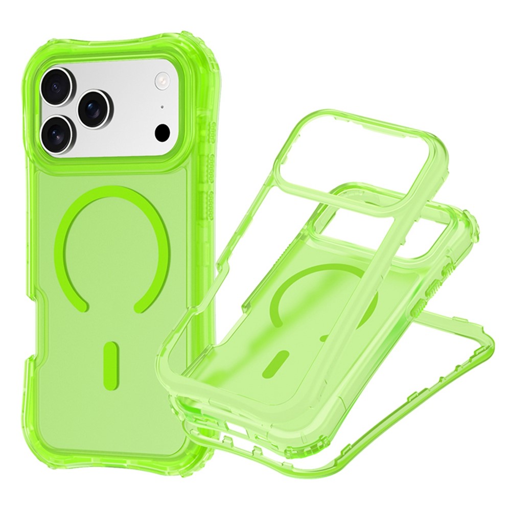 For iPhone 17 Pro Max Magnetic Phone Case Soft-touch 2-in-1 PC+TPU Shockproof Cover Compatible with MagSafe