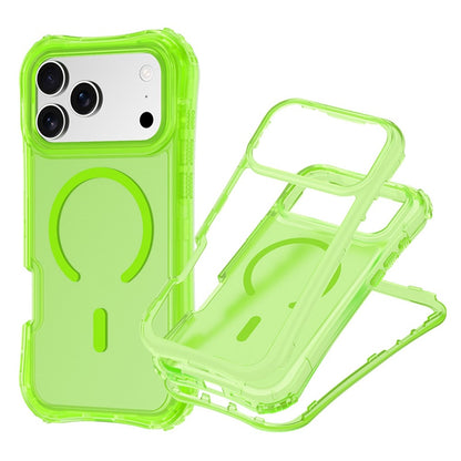 For iPhone 17 Pro Max Magnetic Phone Case Soft-touch 2-in-1 PC+TPU Shockproof Cover Compatible with MagSafe