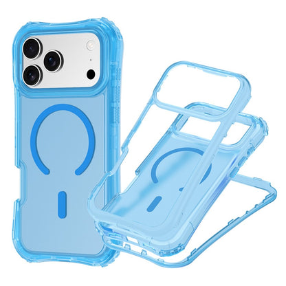 For iPhone 17 Pro Max Magnetic Phone Case Soft-touch 2-in-1 PC+TPU Shockproof Cover Compatible with MagSafe