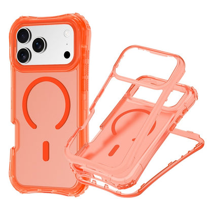 For iPhone 17 Pro Max Magnetic Phone Case Soft-touch 2-in-1 PC+TPU Shockproof Cover Compatible with MagSafe