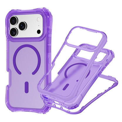 For iPhone 17 Pro Max Magnetic Phone Case Soft-touch 2-in-1 PC+TPU Shockproof Cover Compatible with MagSafe