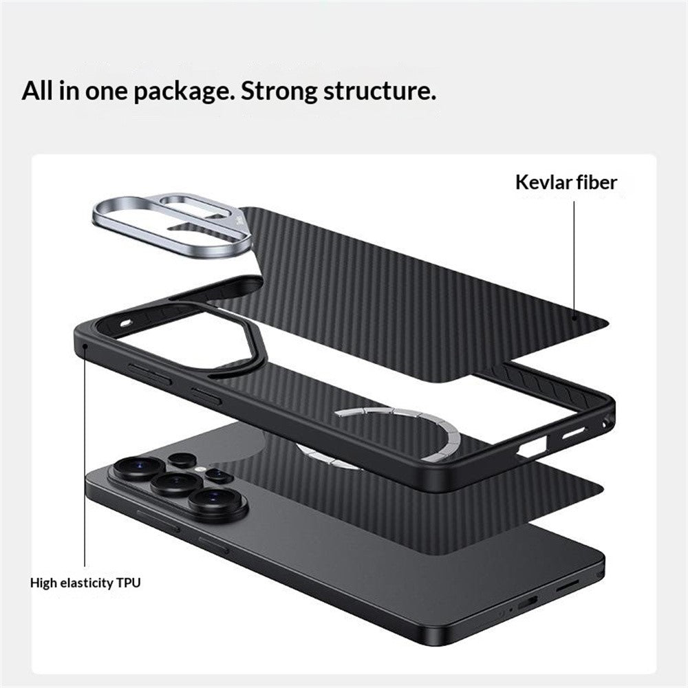 BENKS Y2 for Samsung Galaxy S26 Ultra Magnetic Case 600D Kevlar Aramid Fiber PC + TPU Phone Cover