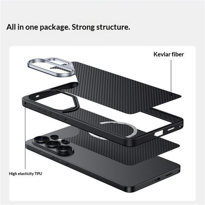 BENKS Y2 for Samsung Galaxy S26 Ultra Magnetic Case 600D Kevlar Aramid Fiber PC + TPU Phone Cover