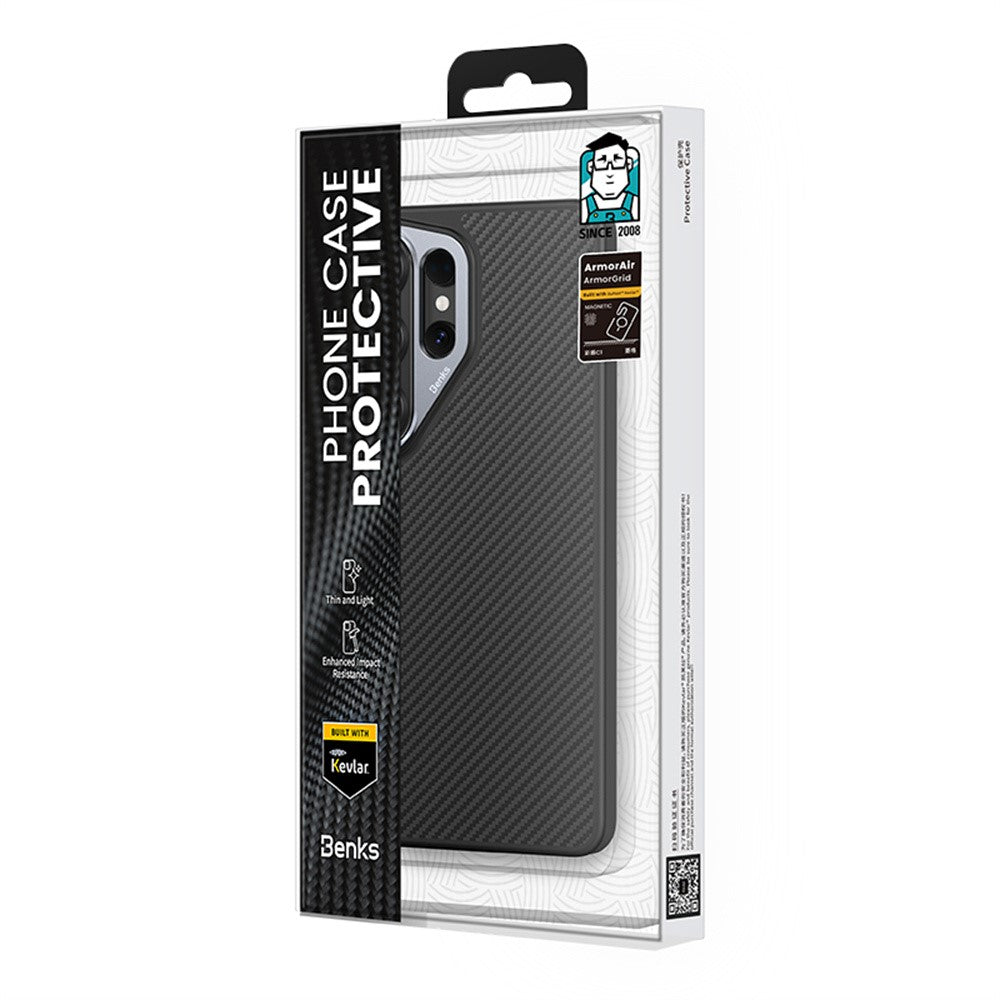 BENKS Y2 for Samsung Galaxy S26 Ultra Magnetic Case 600D Kevlar Aramid Fiber PC + TPU Phone Cover