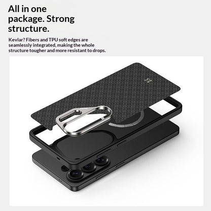 BENKS Y2 for Samsung Galaxy S26 Ultra Magnetic Case Woven Texture Kevlar Aramid Fiber TPU Phone Cover
