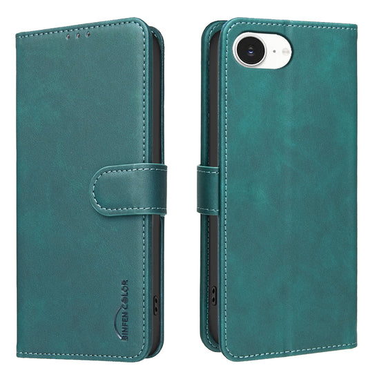 BINFEN COLOR For iPhone 17e / 16e  BF37 Case RFID Blocking Wallet Stand Leather Phone Cover
