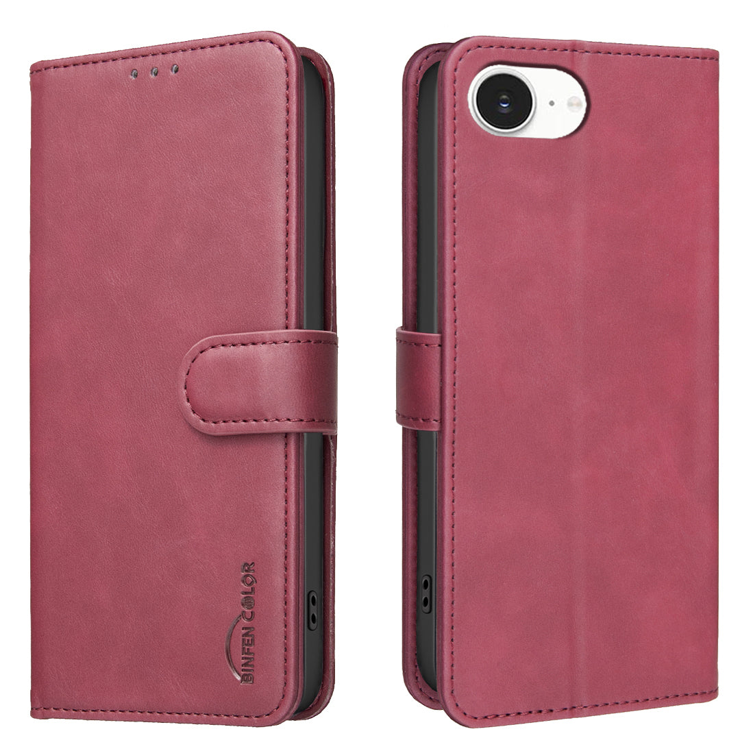 BINFEN COLOR For iPhone 17e / 16e  BF37 Case RFID Blocking Wallet Stand Leather Phone Cover