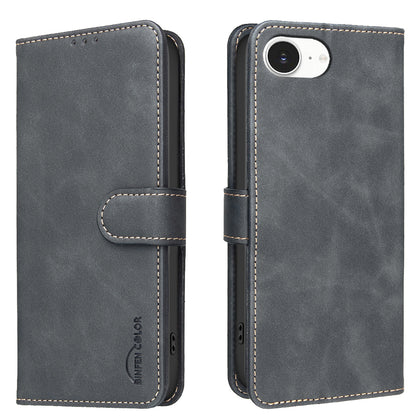 BINFEN COLOR For iPhone 17e / 16e  BF37 Case RFID Blocking Wallet Stand Leather Phone Cover