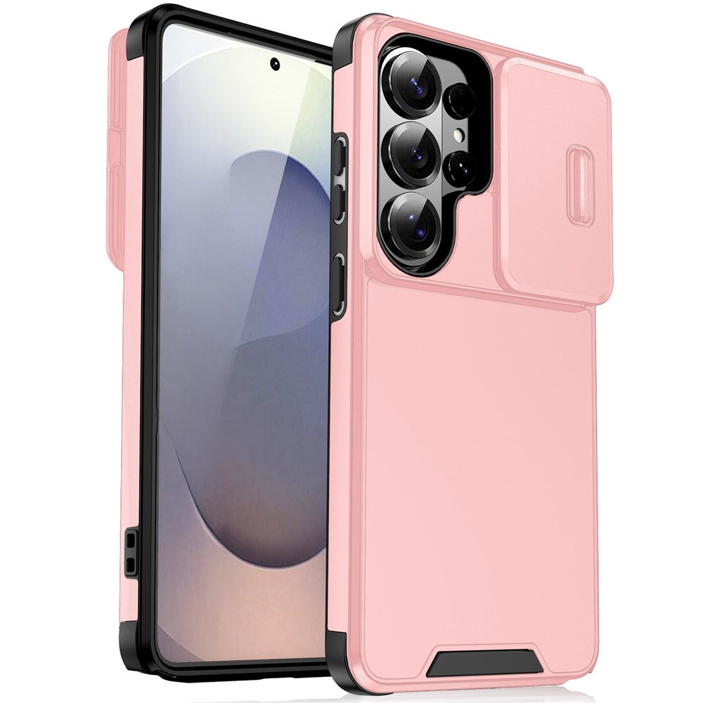 For Samsung Galaxy S26 Ultra Case PC + TPU Shell with Slide Camera Phone Cover