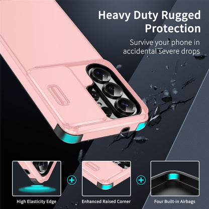 For Samsung Galaxy S26 Ultra Case PC + TPU Shell with Slide Camera Phone Cover