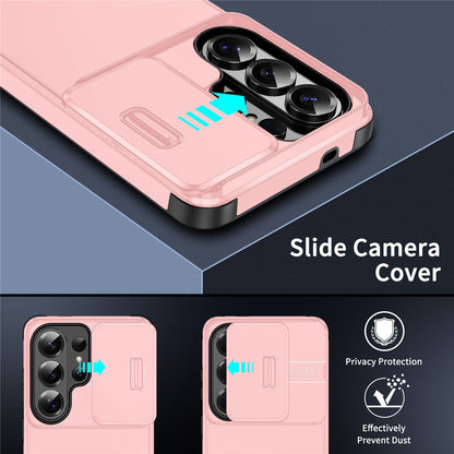 For Samsung Galaxy S26 Ultra Case PC + TPU Shell with Slide Camera Phone Cover
