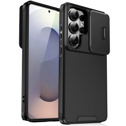 For Samsung Galaxy S26 Ultra Case PC + TPU Shell with Slide Camera Phone Cover