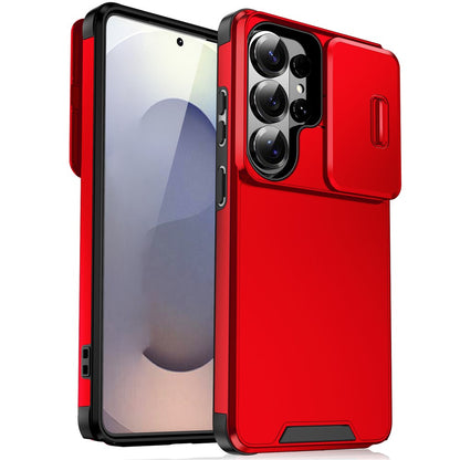 For Samsung Galaxy S26 Ultra Case PC + TPU Shell with Slide Camera Phone Cover