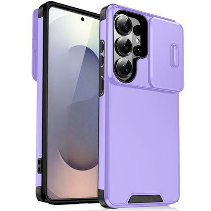 For Samsung Galaxy S26 Ultra Case PC + TPU Shell with Slide Camera Phone Cover