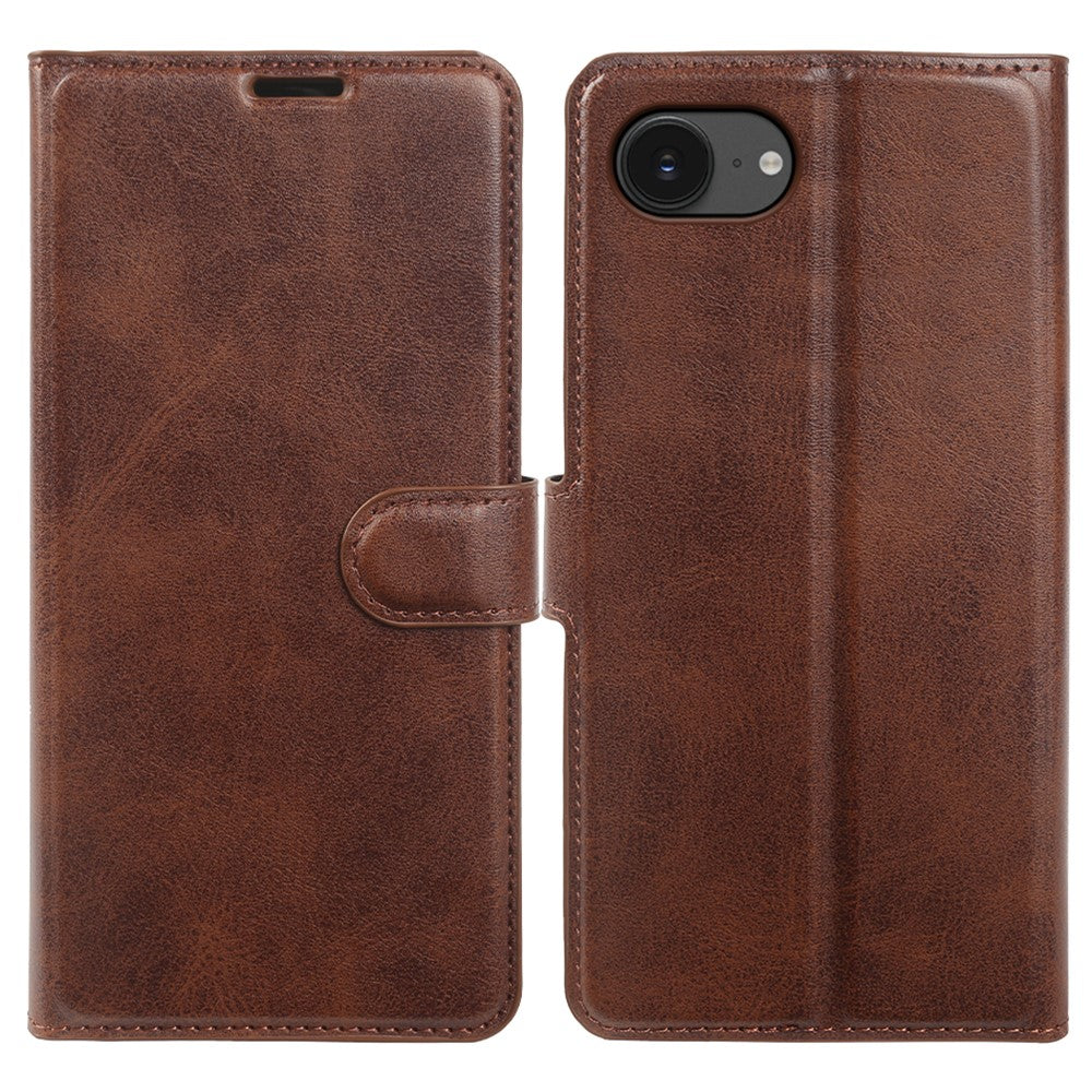 For iPhone 17e  /  16e Case Stand Wallet Calf Texture PU Leather Flip Phone Cover