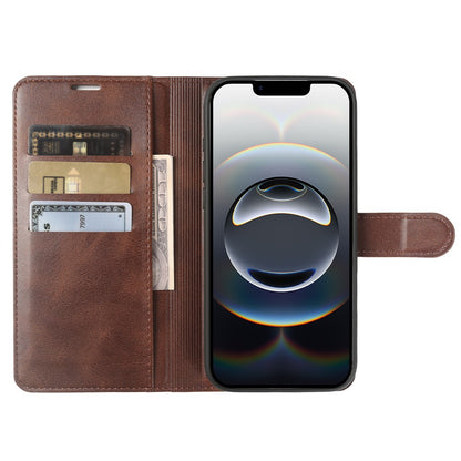 For iPhone 17e  /  16e Case Stand Wallet Calf Texture PU Leather Flip Phone Cover