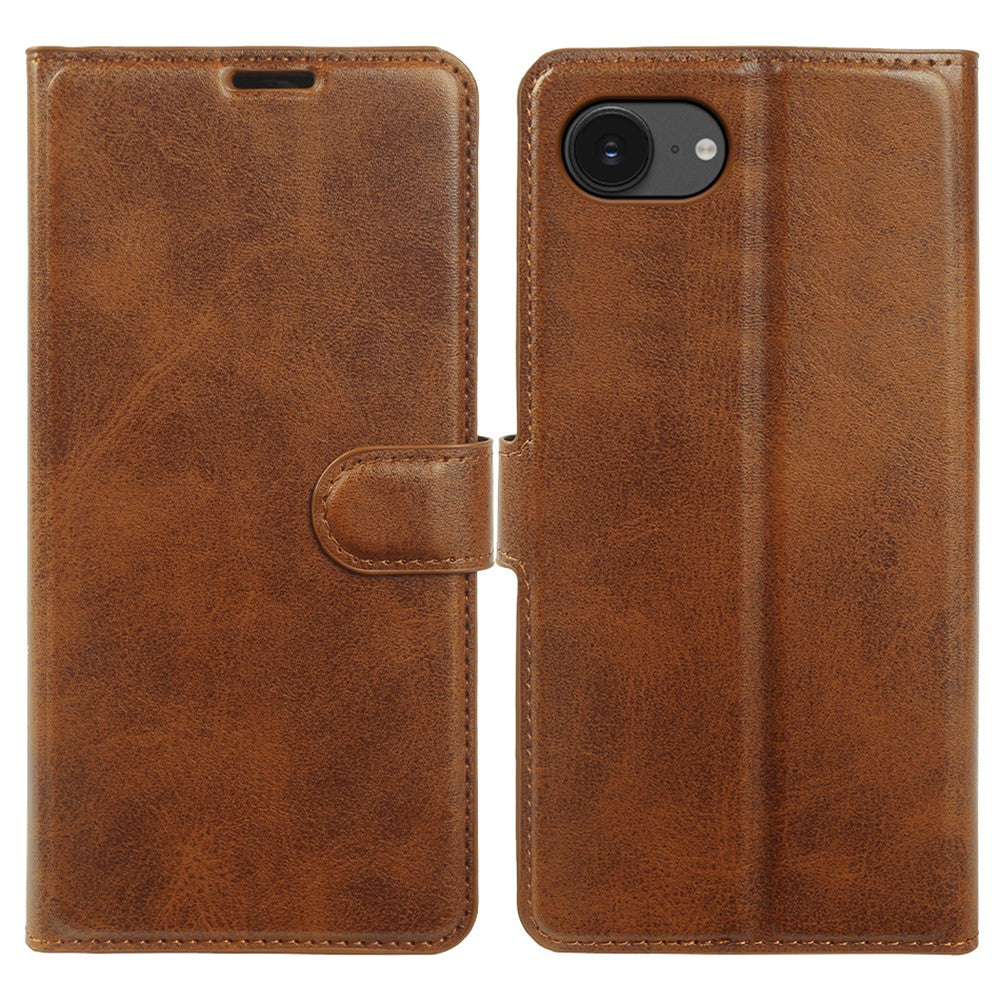 For iPhone 17e  /  16e Case Stand Wallet Calf Texture PU Leather Flip Phone Cover