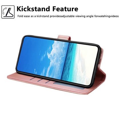 Wallet Case For iPhone 17e  /  16e Imprint Floral PU Leather Stand Flip Phone Cover with Wrist Strap