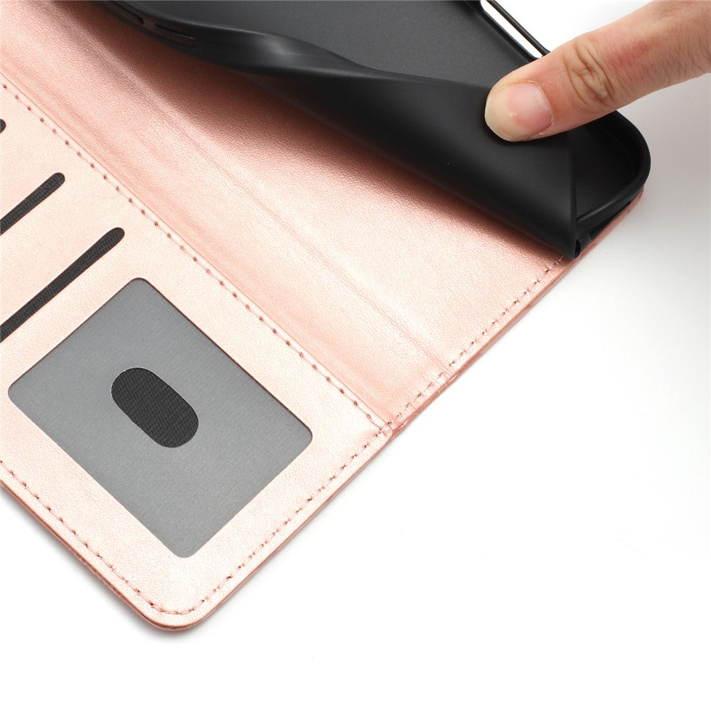 Wallet Case For iPhone 17e  /  16e Imprint Floral PU Leather Stand Flip Phone Cover with Wrist Strap