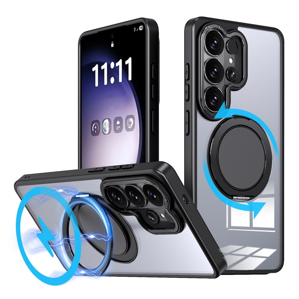 For Samsung Galaxy S26 Ultra Magnetic Case Hidden Gear Ring Kickstand Phone Cover