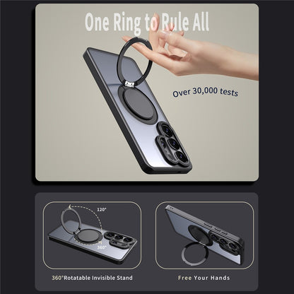 For Samsung Galaxy S26 Ultra Magnetic Case Hidden Gear Ring Kickstand Phone Cover