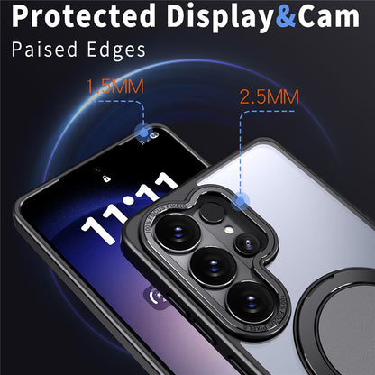 For Samsung Galaxy S26 Ultra Magnetic Case Hidden Gear Ring Kickstand Phone Cover