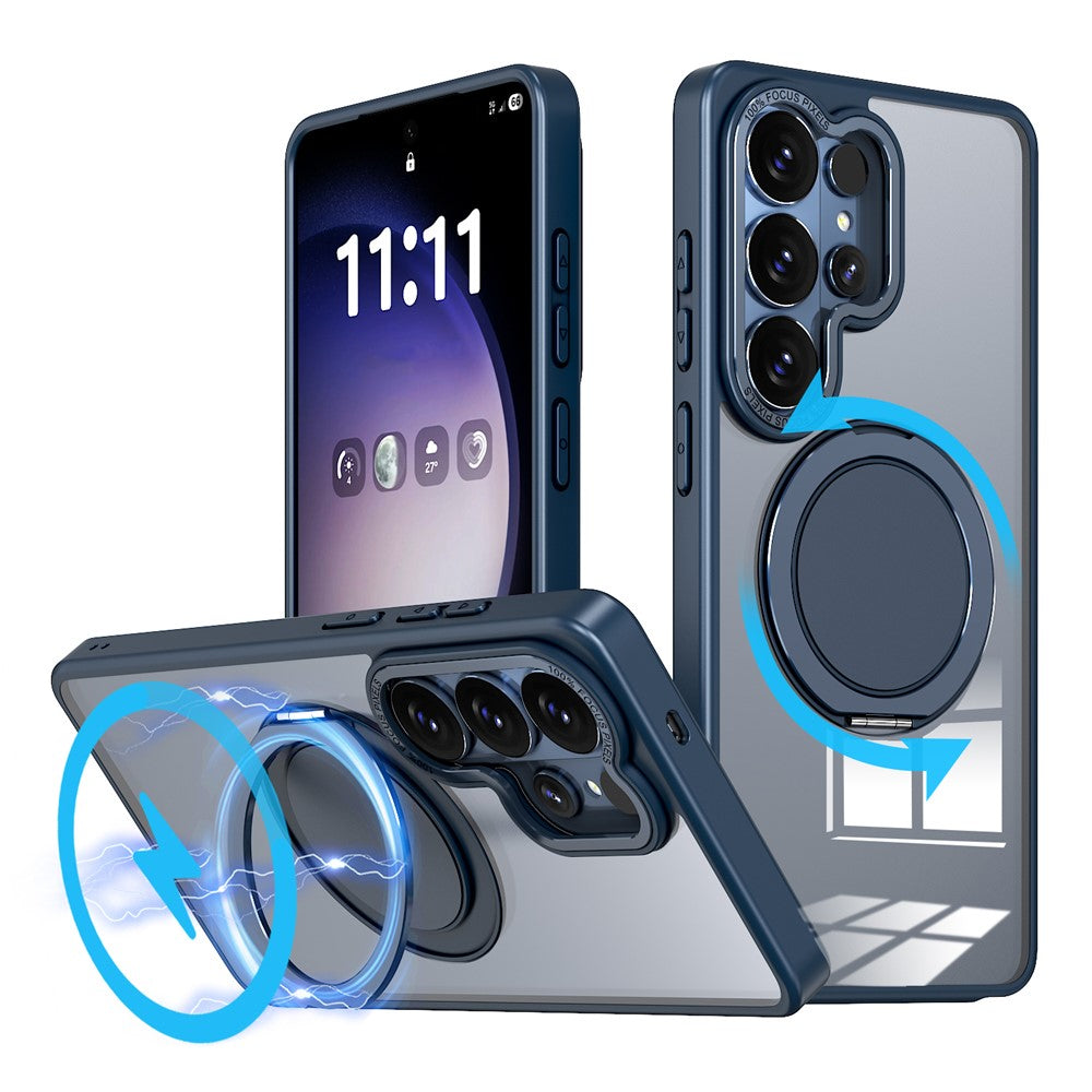 For Samsung Galaxy S26 Ultra Magnetic Case Hidden Gear Ring Kickstand Phone Cover