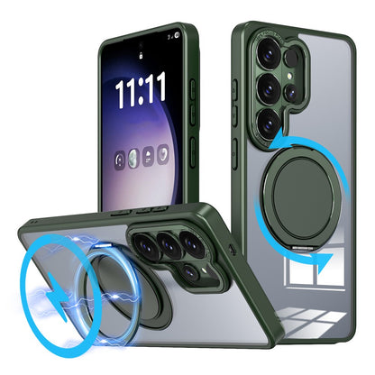 For Samsung Galaxy S26 Ultra Magnetic Case Hidden Gear Ring Kickstand Phone Cover