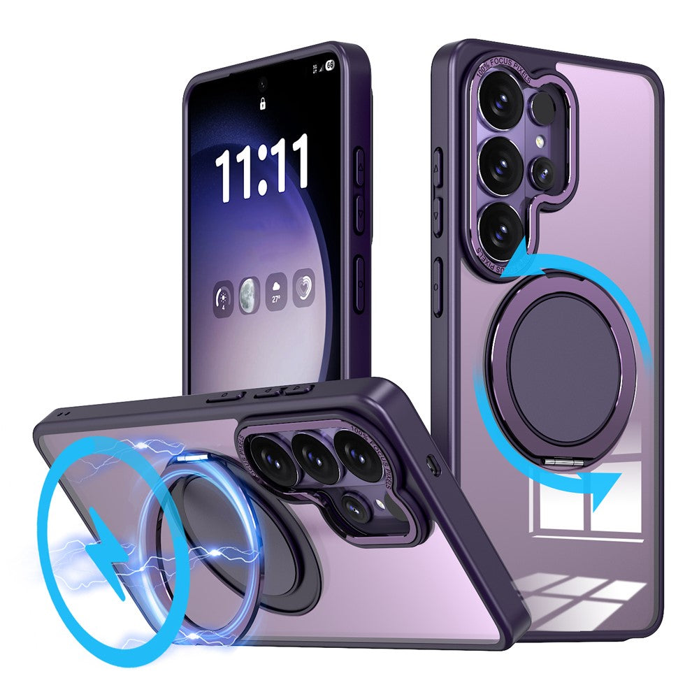 For Samsung Galaxy S26 Ultra Magnetic Case Hidden Gear Ring Kickstand Phone Cover