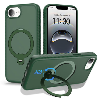For iPhone 17e / 16e Magnetic Case Compatible with MagSafe Rotary Kickstand PC + TPU Shockproof Phone Cover