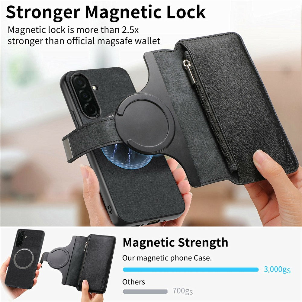 CASENEO MW-02 For Samsung Galaxy S26+ Case Detachable Magnetic Leather Flip Cover