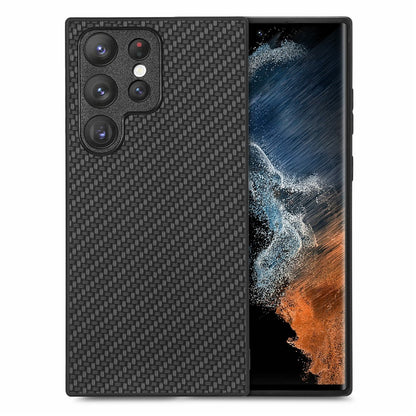 For Samsung Galaxy S26 Ultra Case Carbon Fiber Texture PU Leather + PC + TPU Phone Cover