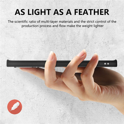 For Samsung Galaxy S26 Ultra Case Carbon Fiber Texture PU Leather + PC + TPU Phone Cover