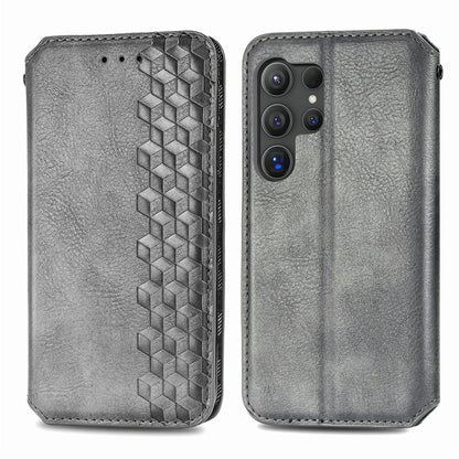 For Samsung Galaxy S26 Ultra Case Rhombus Imprint PU Leather Wallet Phone Cover