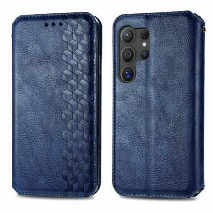 For Samsung Galaxy S26 Ultra Case Rhombus Imprint PU Leather Wallet Phone Cover