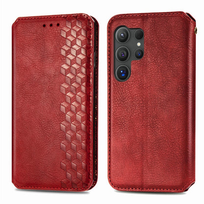 For Samsung Galaxy S26 Ultra Case Rhombus Imprint PU Leather Wallet Phone Cover