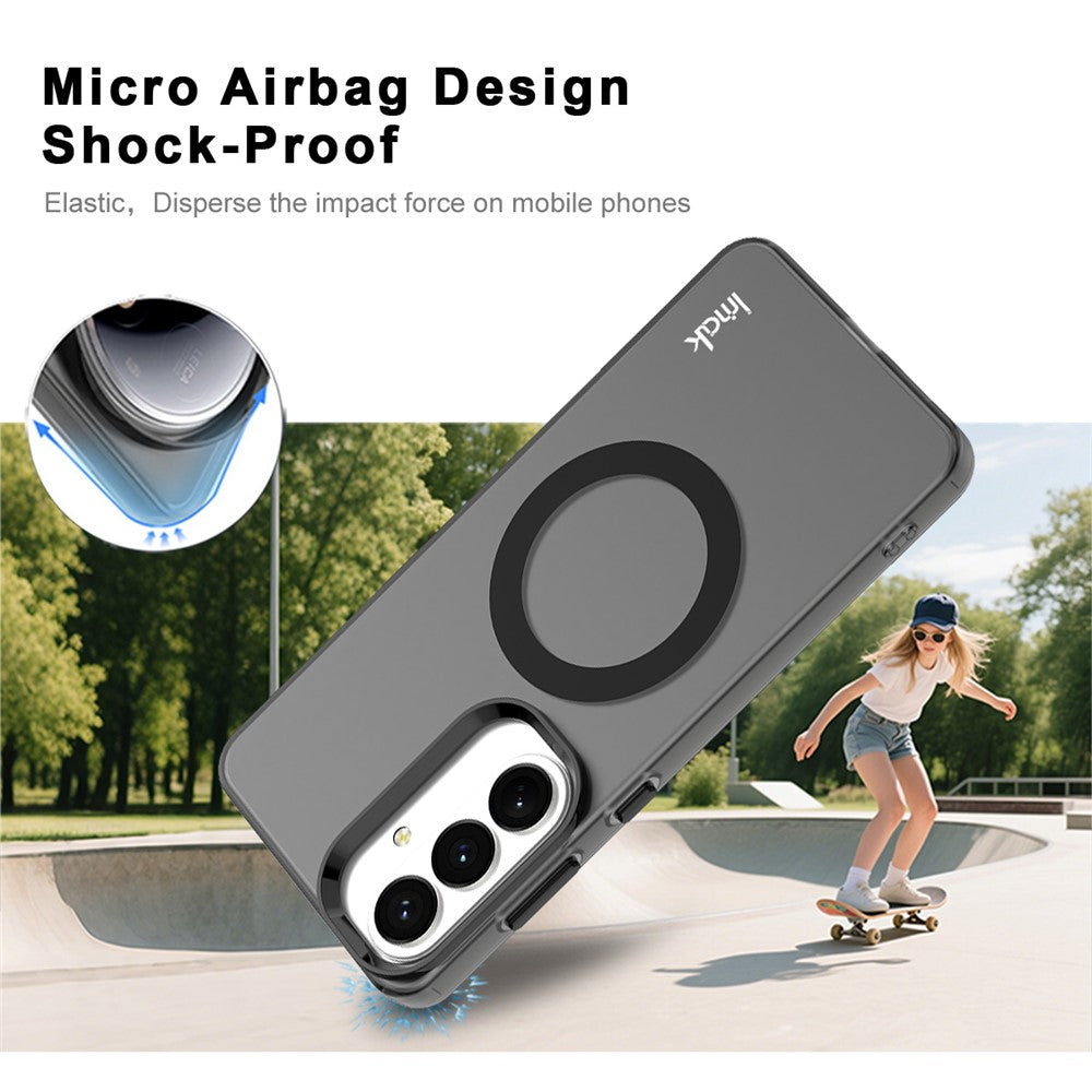 IMAK For Samsung Galaxy S26+ Magnetic Case Candy Color Anti Drop TPU + PET Back Cover
