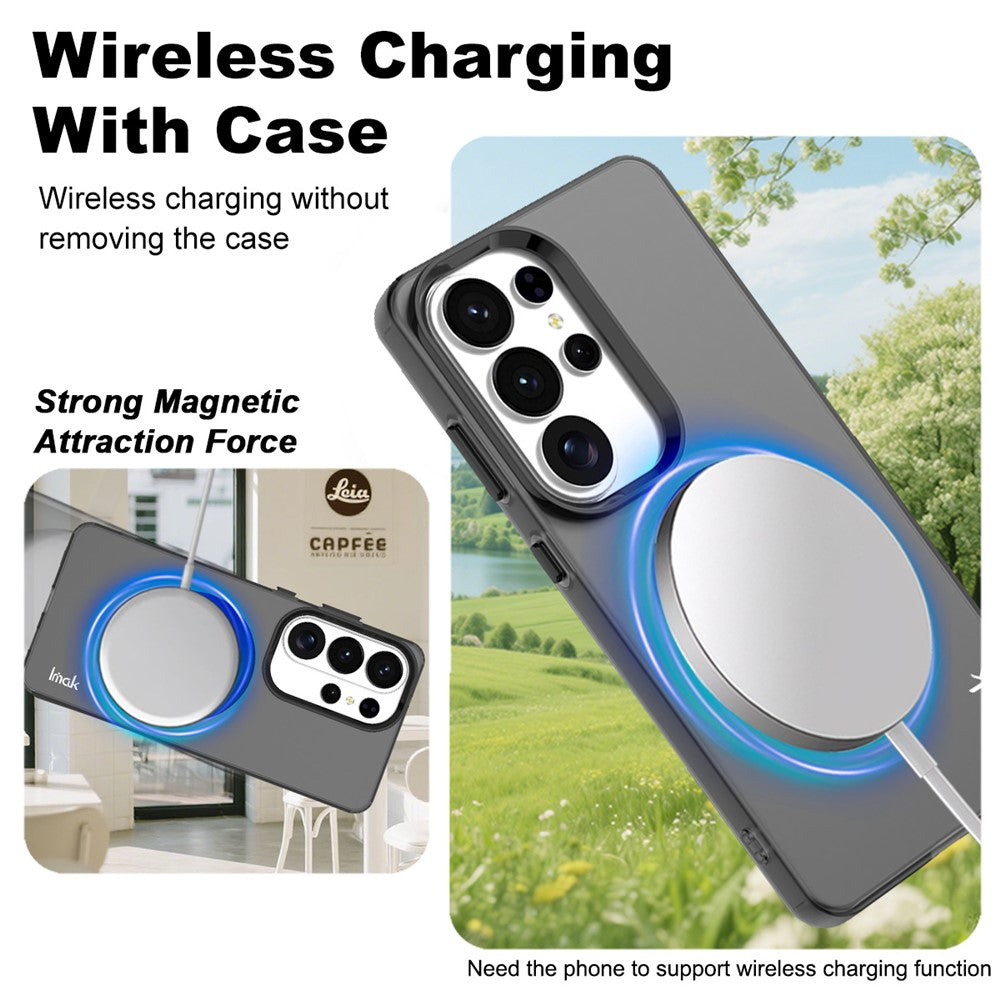 IMAK For Samsung Galaxy S26 Ultra Magnetic Case Candy Color Anti Drop TPU + PET Back Cover