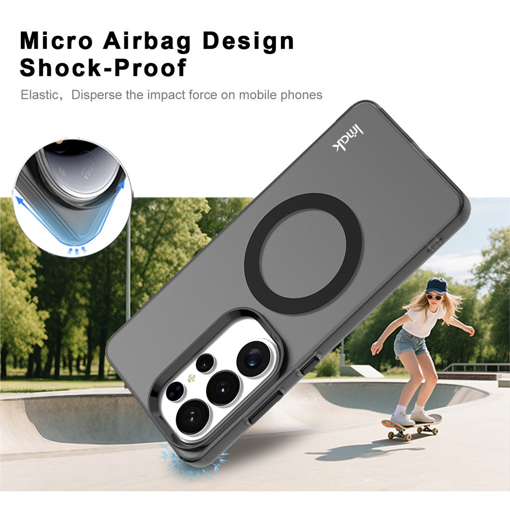 IMAK For Samsung Galaxy S26 Ultra Magnetic Case Candy Color Anti Drop TPU + PET Back Cover