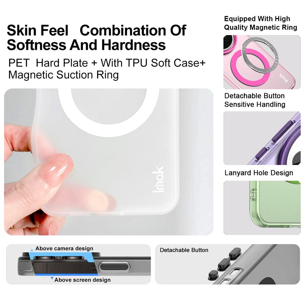 IMAK For Samsung Galaxy S26 Ultra Magnetic Case Candy Color Anti Drop TPU + PET Back Cover