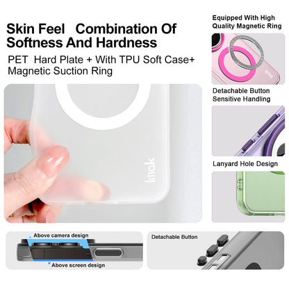 IMAK For Samsung Galaxy S26 Ultra Magnetic Case Candy Color Anti Drop TPU + PET Back Cover