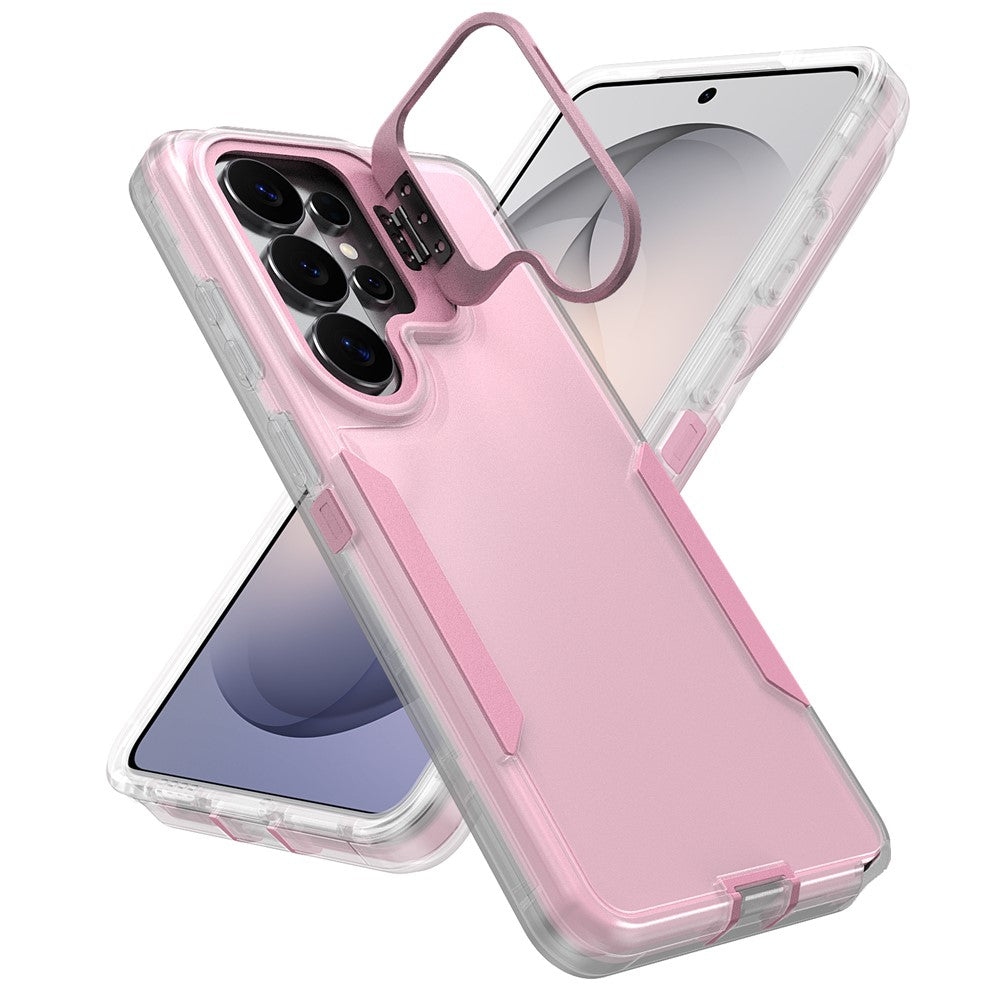 For Samsung Galaxy S26 Ultra Case TPU + PC Hybrid Phone Cover with Alloy Lens Frame Kickstand
