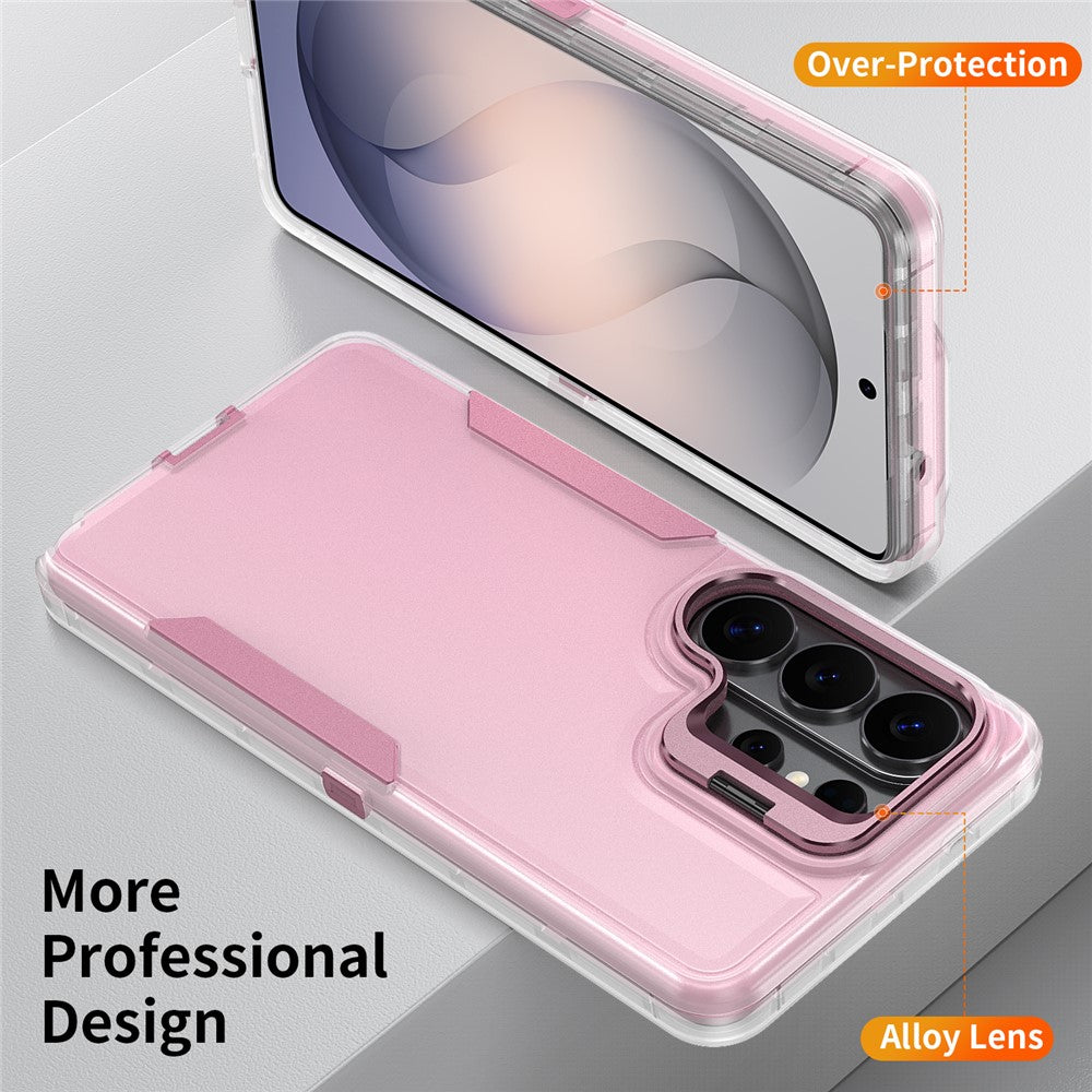 For Samsung Galaxy S26 Ultra Case TPU + PC Hybrid Phone Cover with Alloy Lens Frame Kickstand